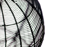 BLACK ROUND RATTAN PENDANT
